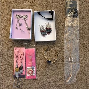 Earrings, keychains, necklace, and bracelet combo!